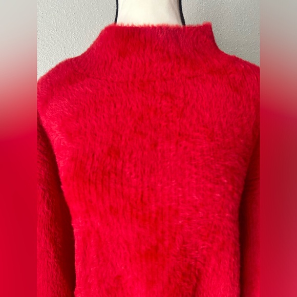La’Academie Kyla Fluffy Sweater Red Oversized Revolve Medium - Picture 7 of 8